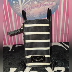 Kate Spade Black and White Striped Wallet